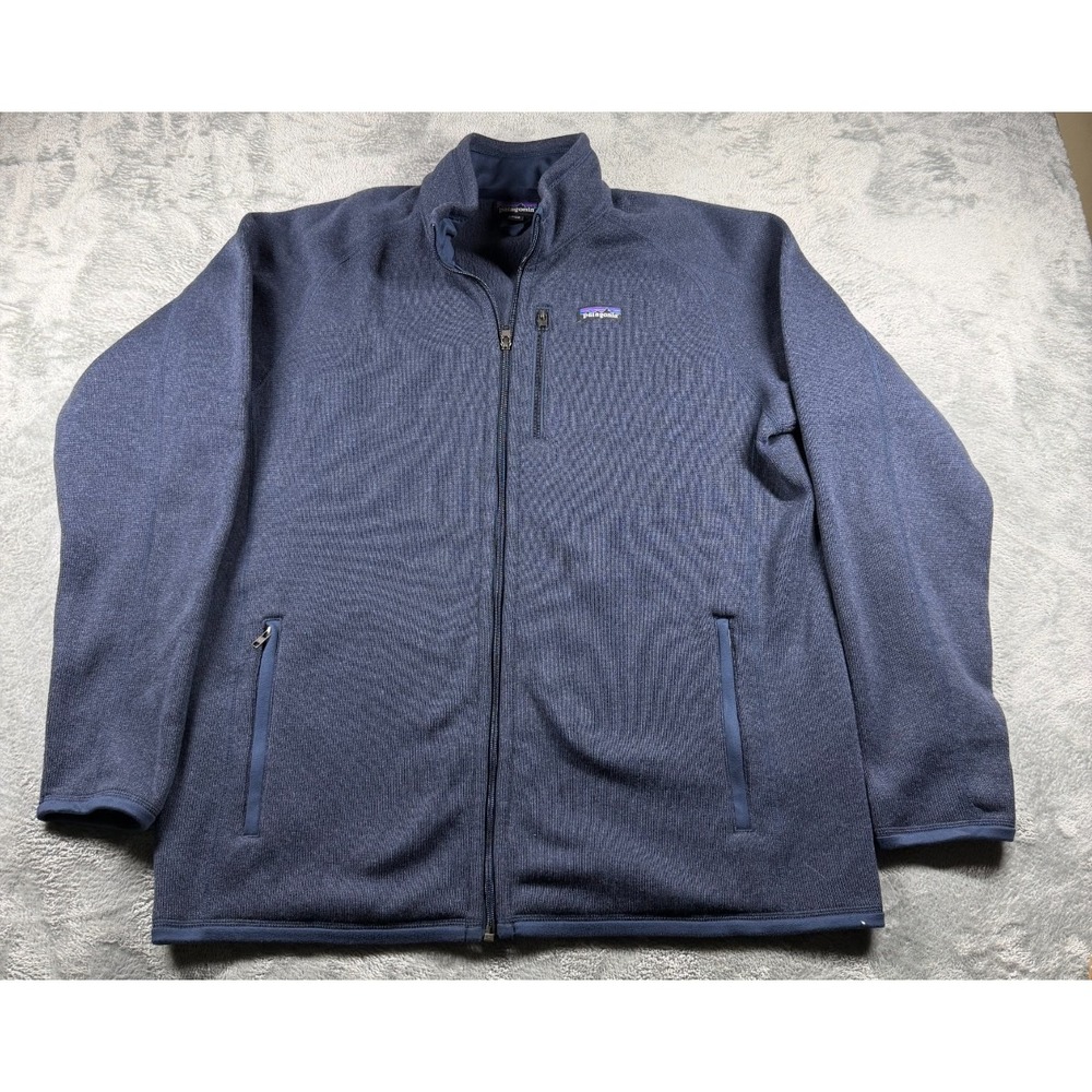 Patagonia Better Sweater Jacket Men's XL Gray Full Zip Fleece Chest Pocket